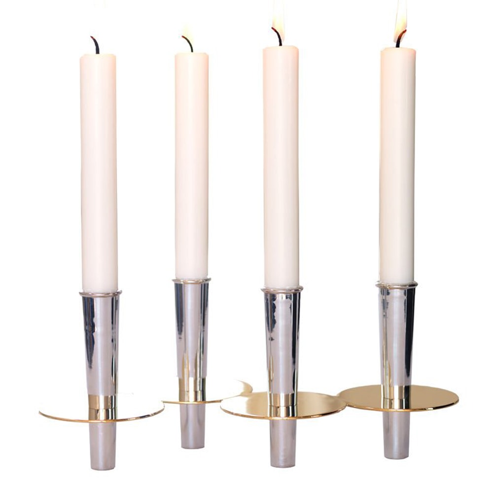 Kluster Ljusstake 4 ljus Silver