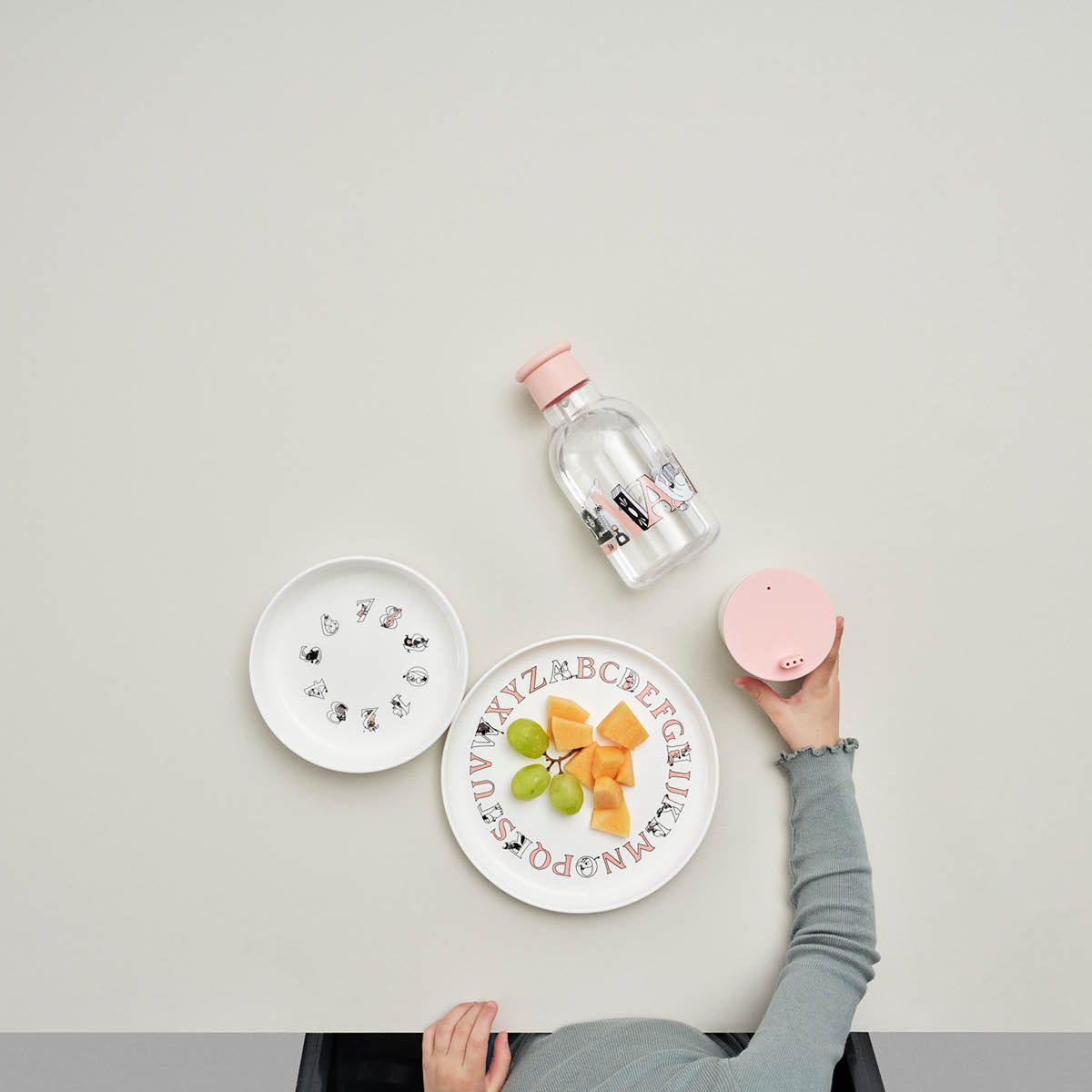 Moomin ABC Tallrik Djup 15 cm Vit/Salmon