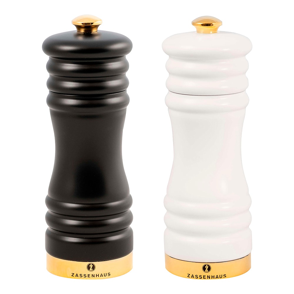 München Kvarnset Salt och Peppar 15 cm Svart/Vit/Guld