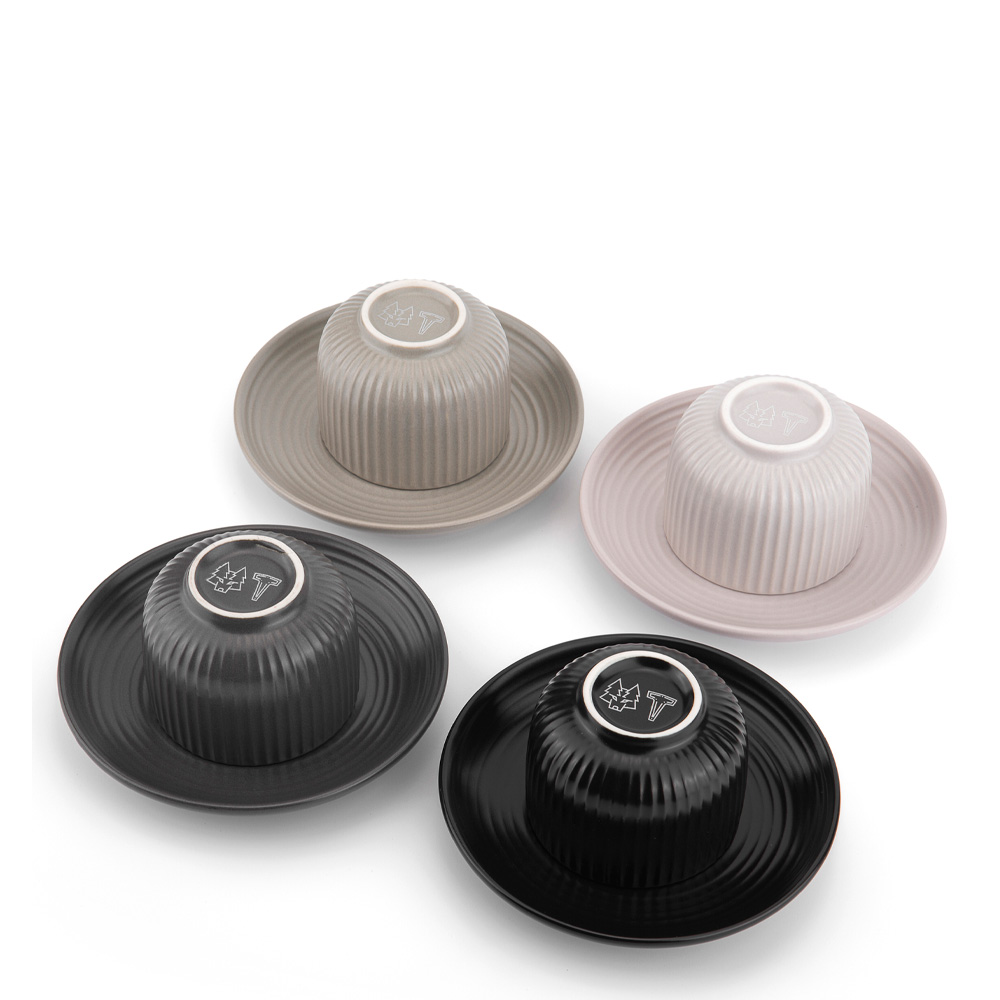 Duga Espressomugg med fat 10 cl 4-pack Multi