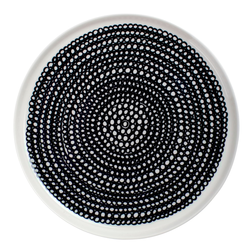 Oiva / Siirtolapuutarha Tallrik flat 20 cm Svart