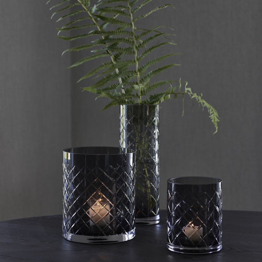 Skyline Lux Vas 10x30 cm Kolgrå