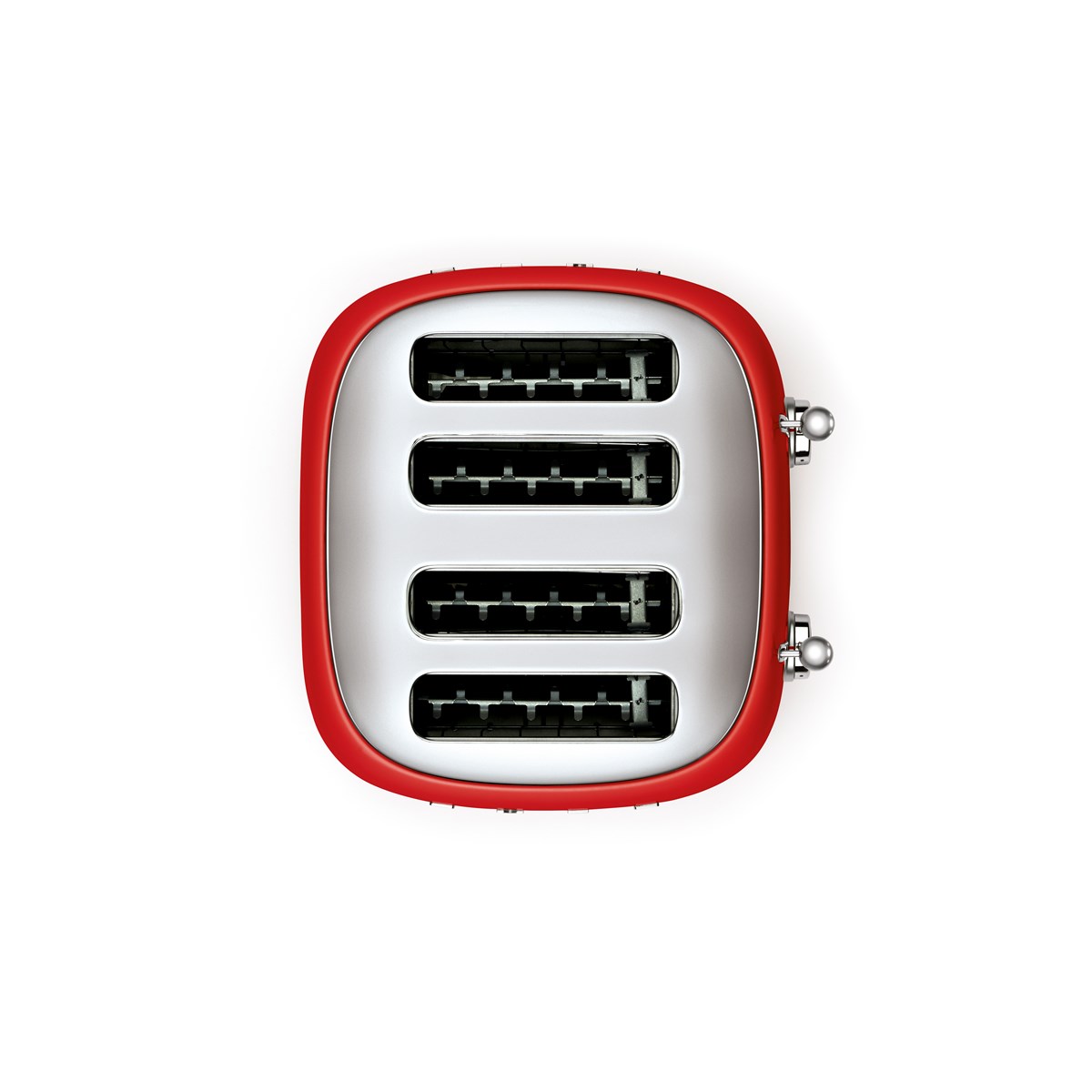 Smeg 50's style Br&ouml;drost 4 skivor kvadrat R&ouml;d