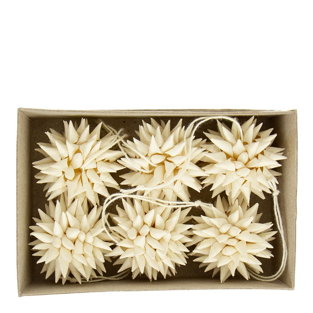 Julhänge Kotte-Mini 6-pack Beige