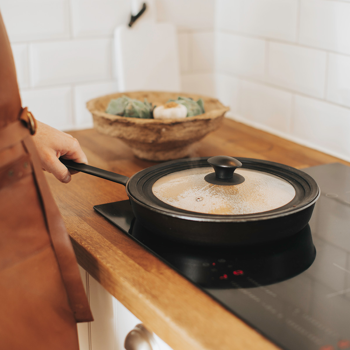 Universallock svart silikon runt glas 24,26, 28 cm