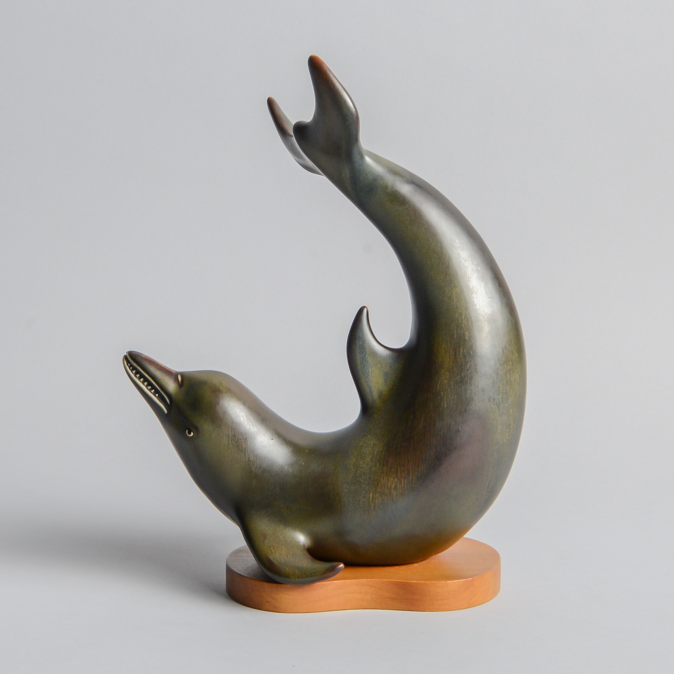 SÅLD Delfin Figur Gunnar Nylund