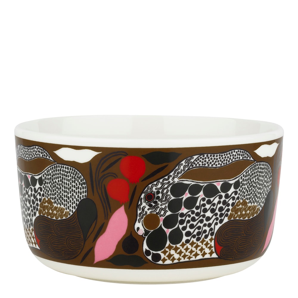 Rusakko Skål 50 cl Vit/Brun/Röd