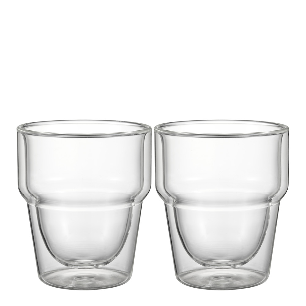 Kaffemugg 32 cl 2-pack dubbelväggad Klar