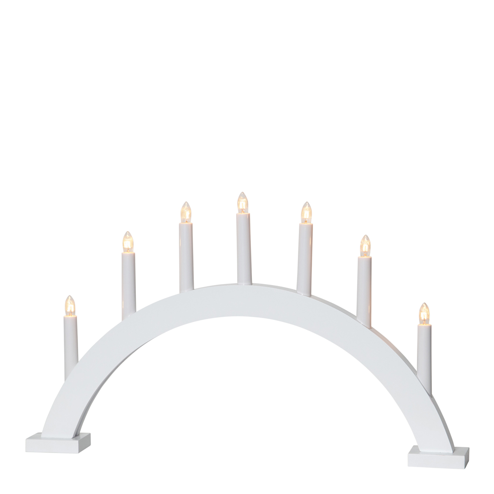 Trapp Adventsljusstake B&aring;ge 34 cm Vit