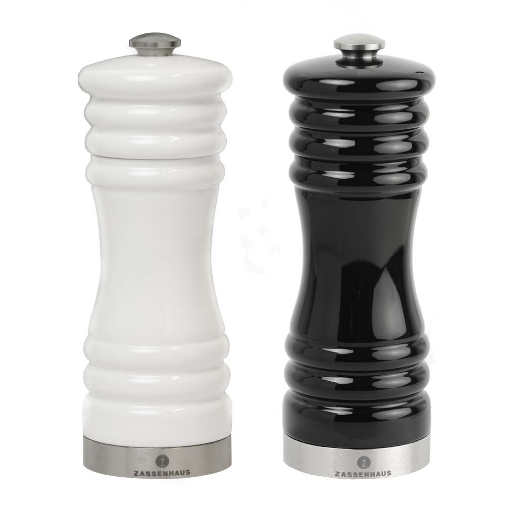 München Kvarnset Salt och Peppar 15 cm Svart/Vit/Stål