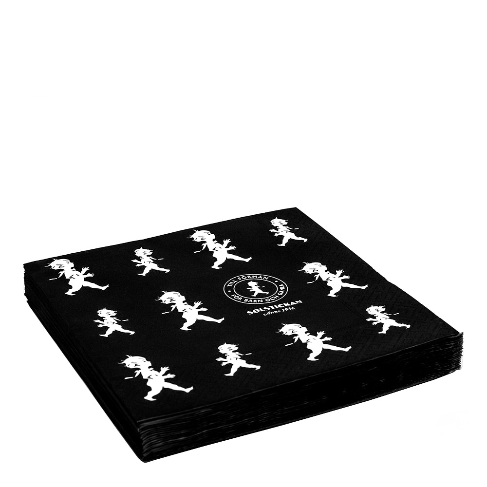 Servett 33x33 cm 20-pack Svart