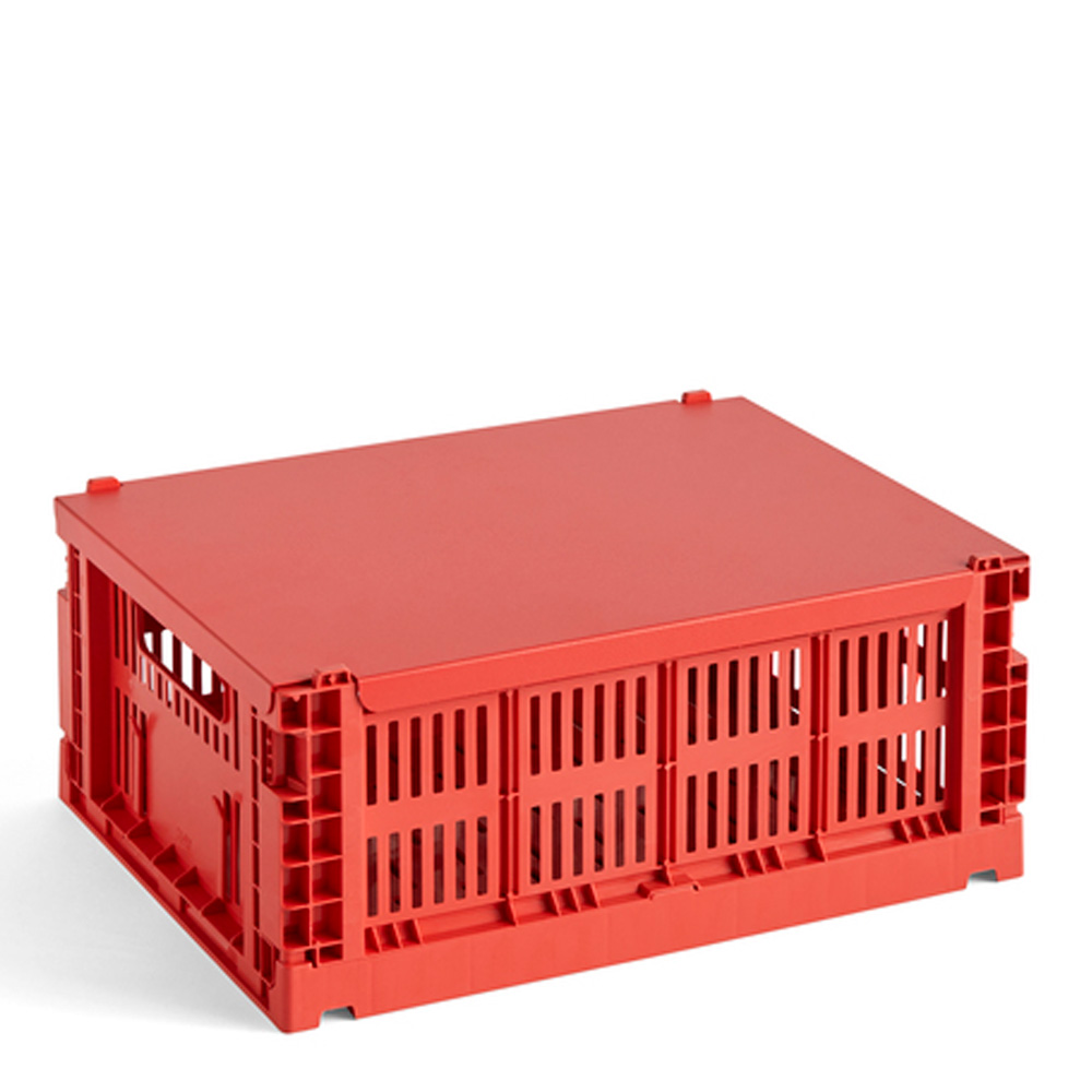 HAY Colour Crate Lock till förvaringslåda Medium Röd