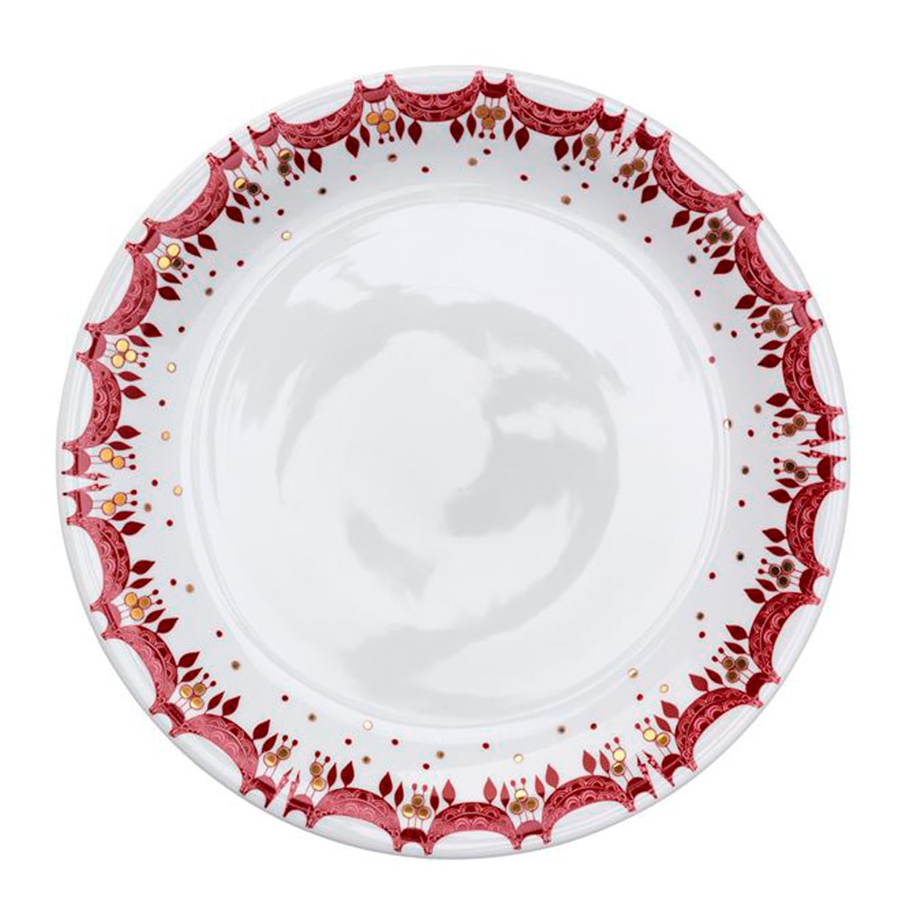 Guirlande Tallrik 28 cm Röd