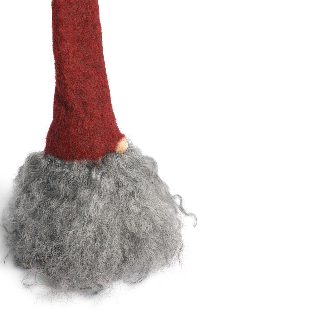 Skäggtomte Gotland Liten 25 cm Röd/Grå