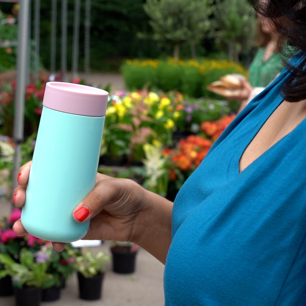 Skittle Travel Mug 24cl Mint & Pink