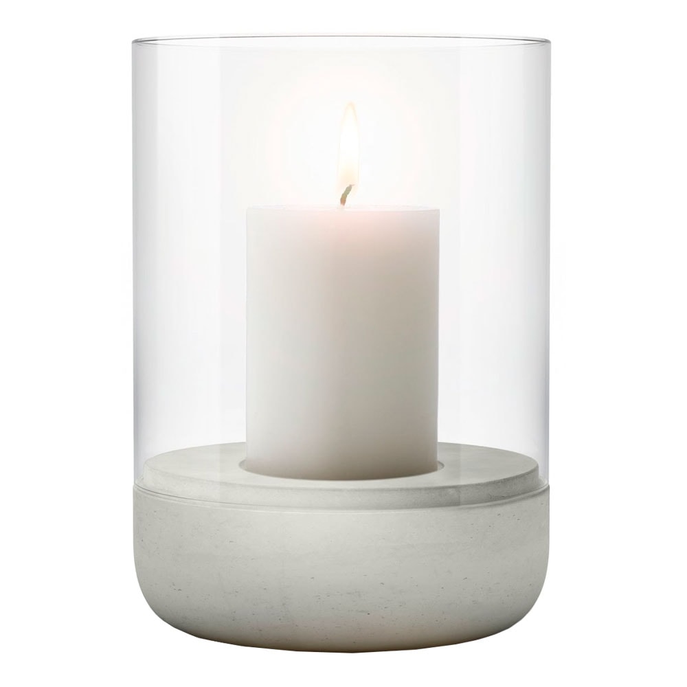 Calma Stormlykta med ljus 22,5 cm Ljusgrå