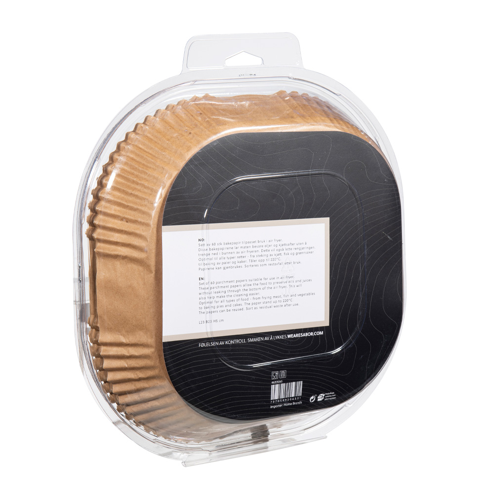 Ultimate Airfryer Papper 23 cm 60-pack Brun