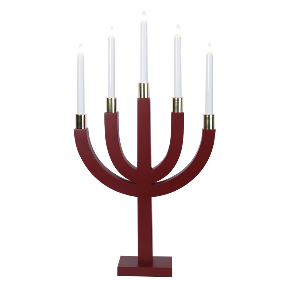 Elias Adventsljusstake 67 cm Röd