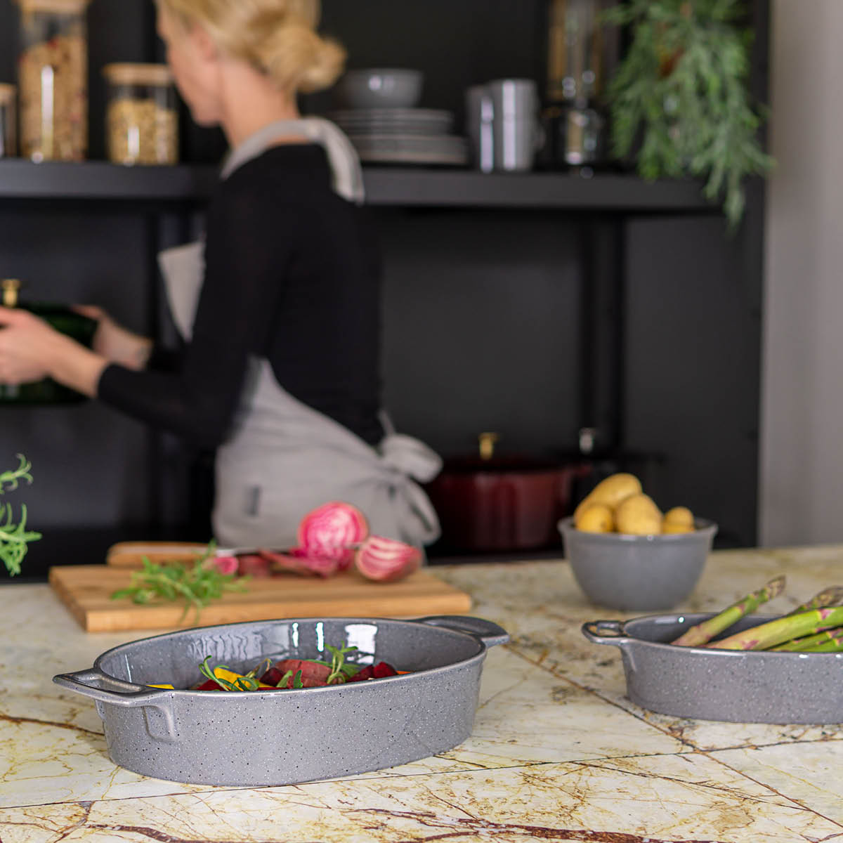 Granite Ugnfast Form 2L Grå