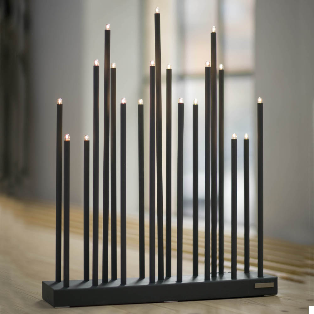 Elflugan Adventsljusstake Original 32x8 cm Kolsvart