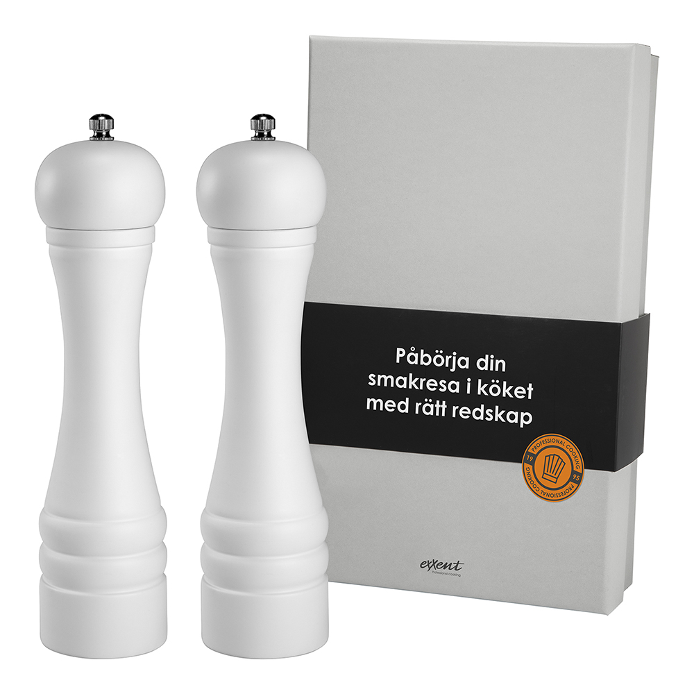 Salt- och Pepparkvarn Gåvoset 25 cm Vit
