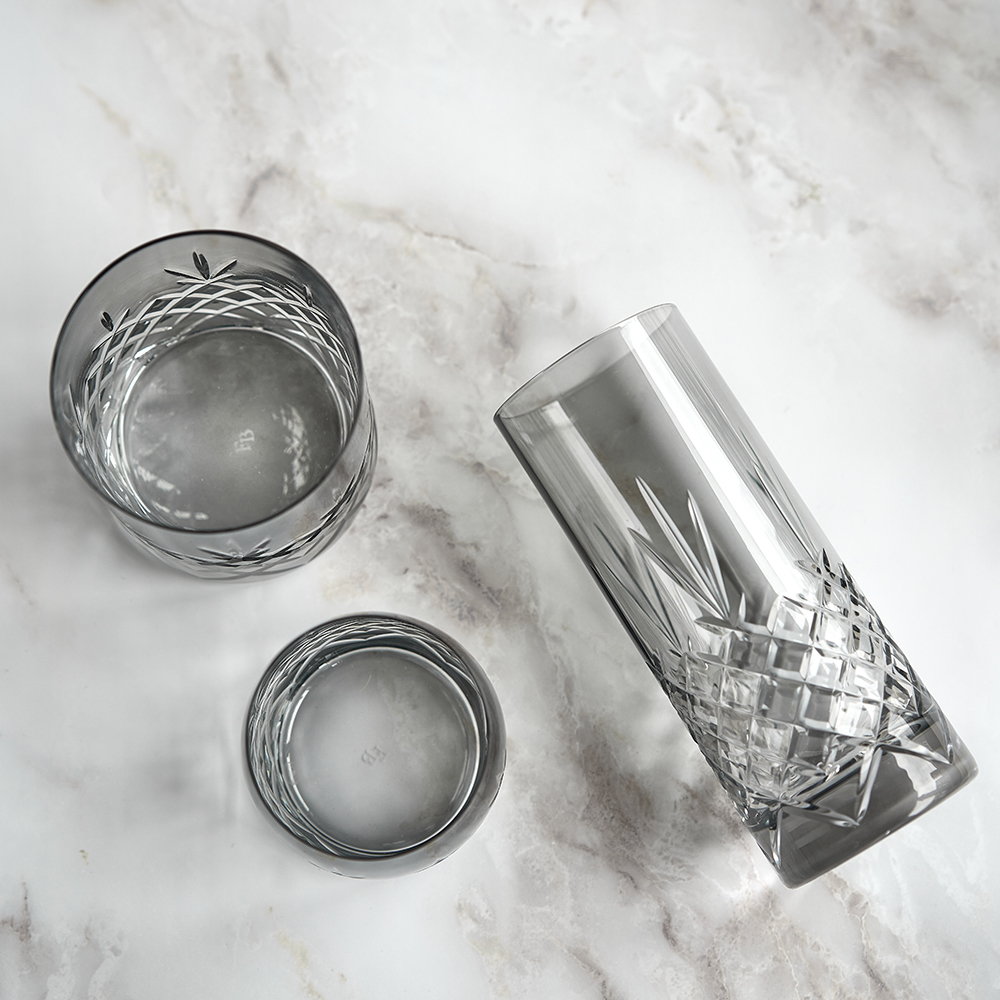 Crispy Lowball Glas 38 cl 2-pack Grå