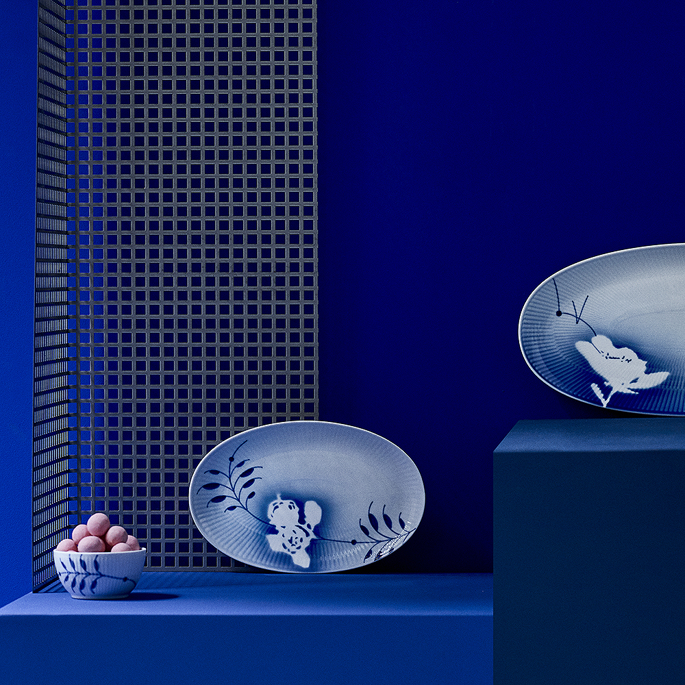 Mega Rose Tallrik 23 cm Blå