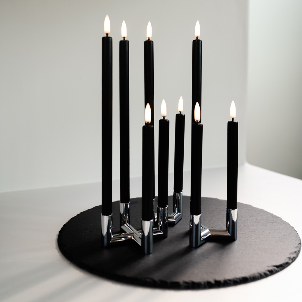 Matrix Ljusstake 2-armad 7,5 cm Silver