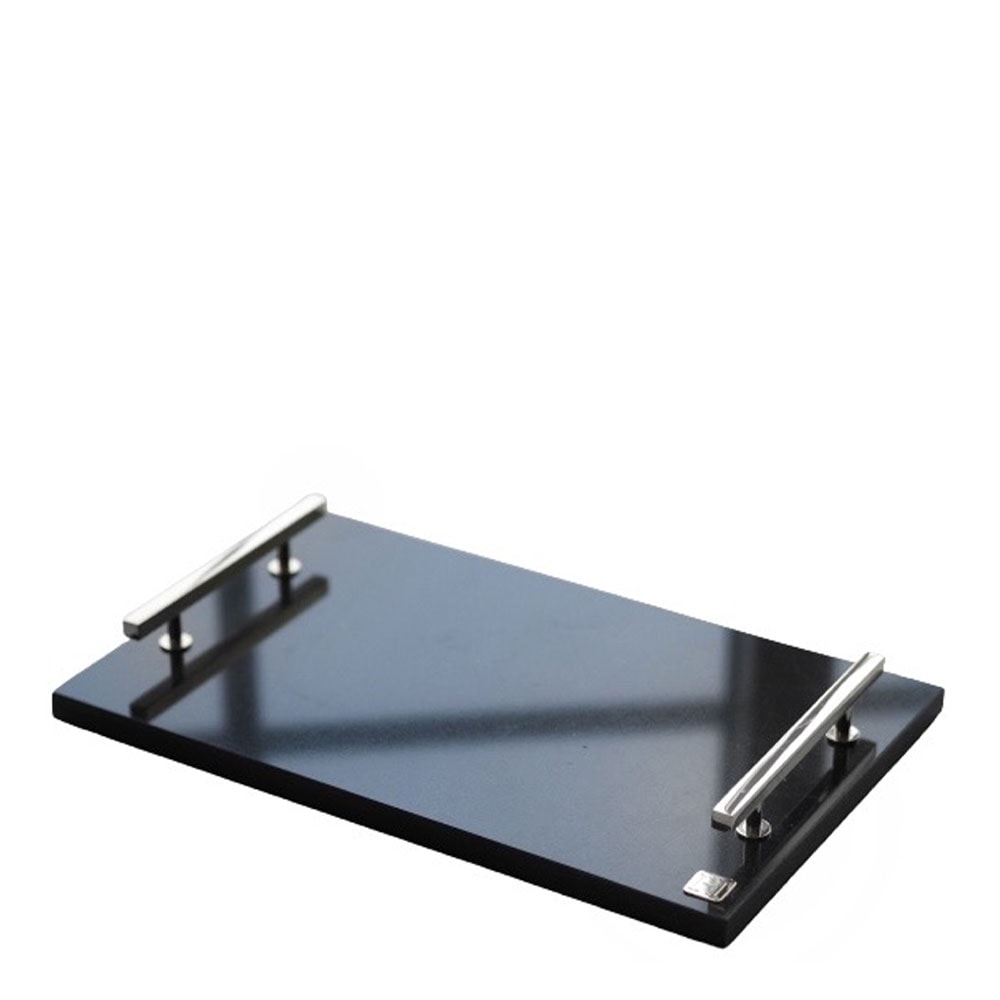 Bricka Granit 40,5x25,5 cm Förnicklad Mässing