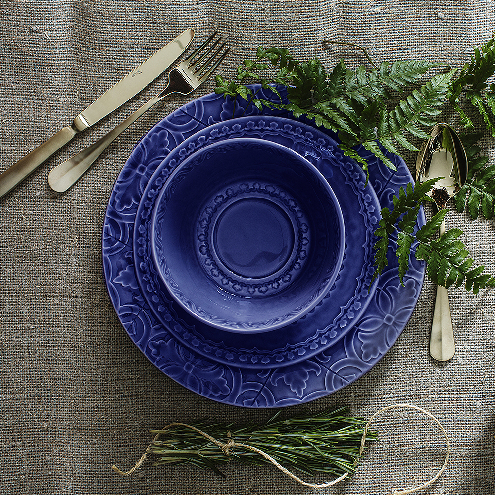 Rua Nova Tallrik flat 28 cm Indigo