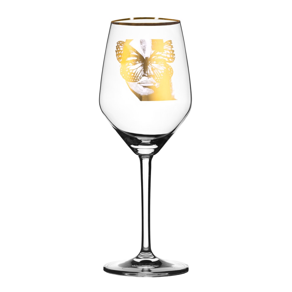 Rosé-/Vitvinsglas Golden Butterfly 40 cl Guld