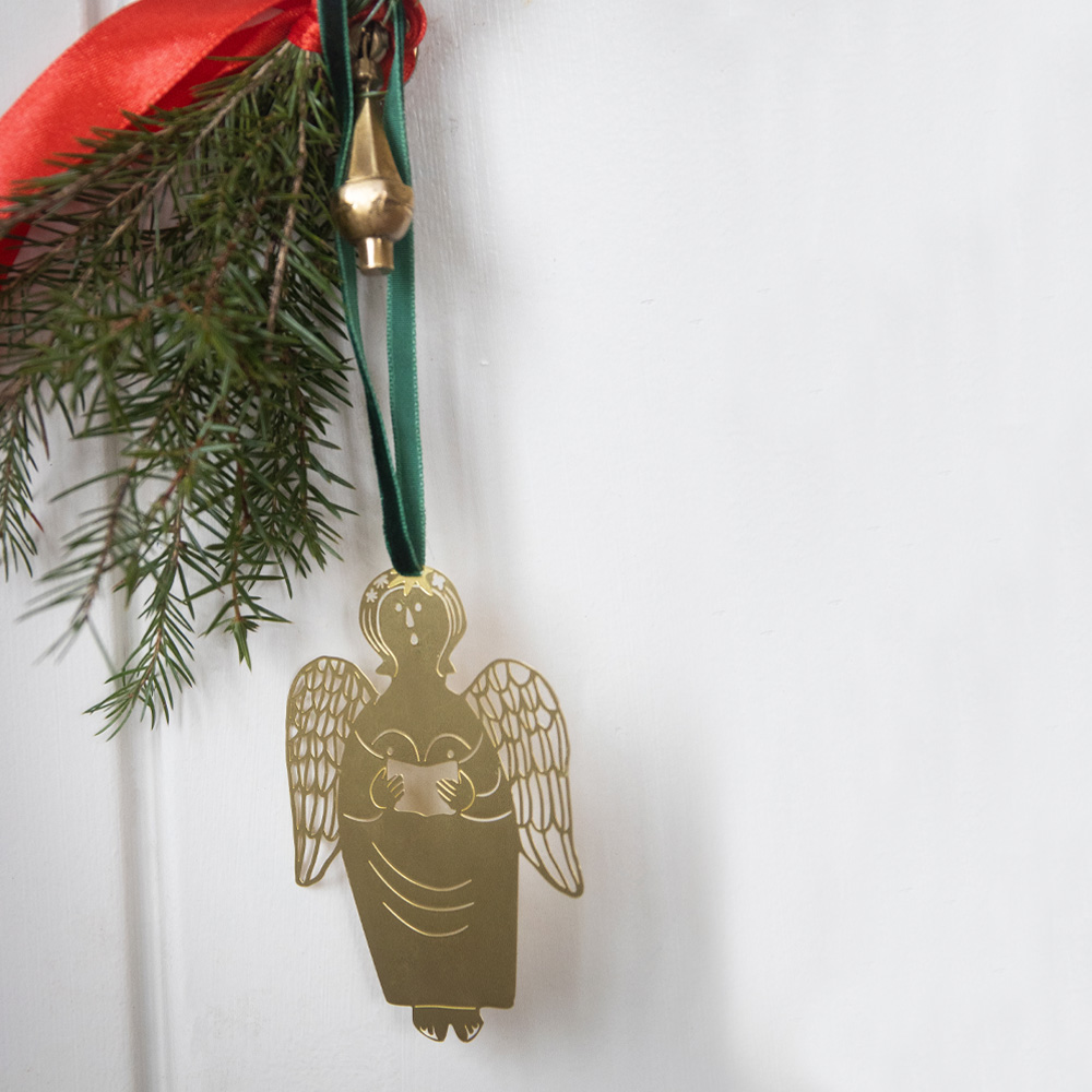 Hänge Ängel 6,3x9x0,5 cm Mässing