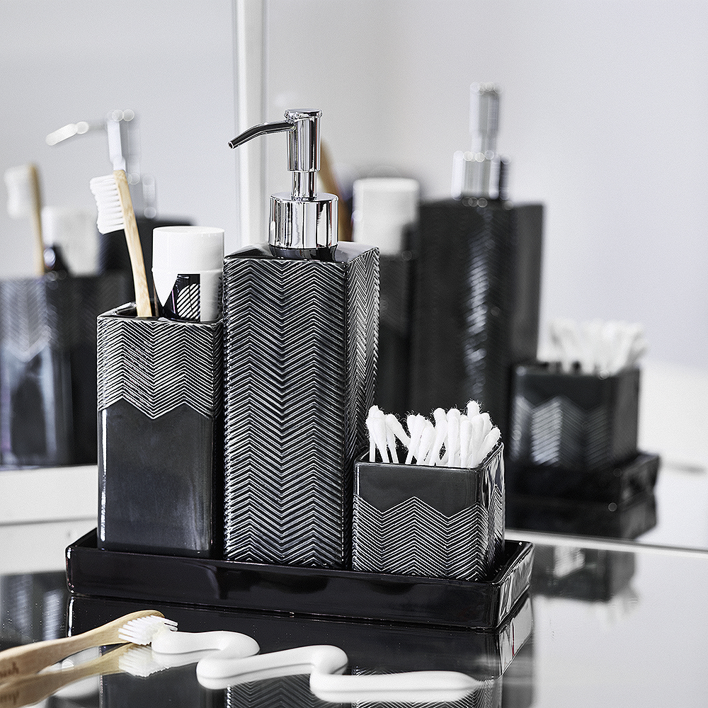 Kub Fishbone Diskborsthållare 15 cm Asfalt