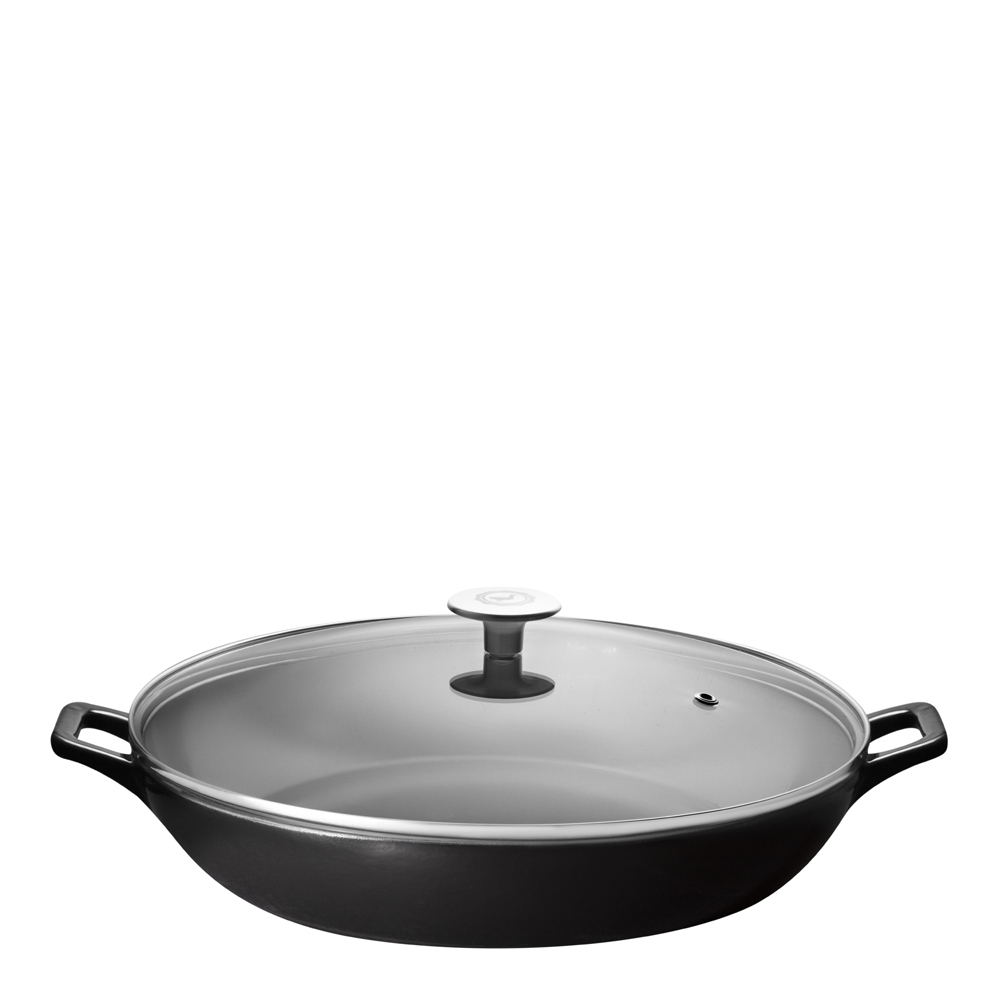 Stenfors Buffetgryta med glaslock 3 L Svart