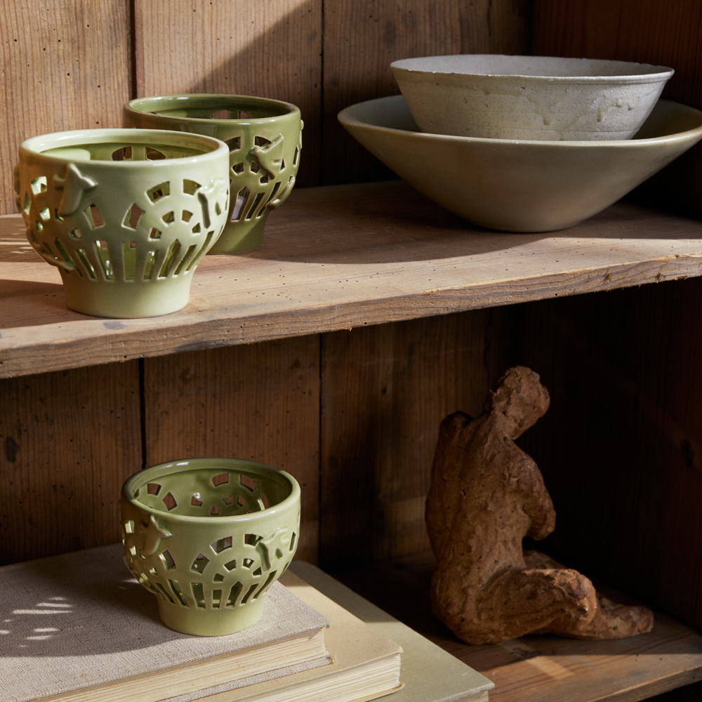 Orangery Ljuslykta 9,5 cm Green Garden