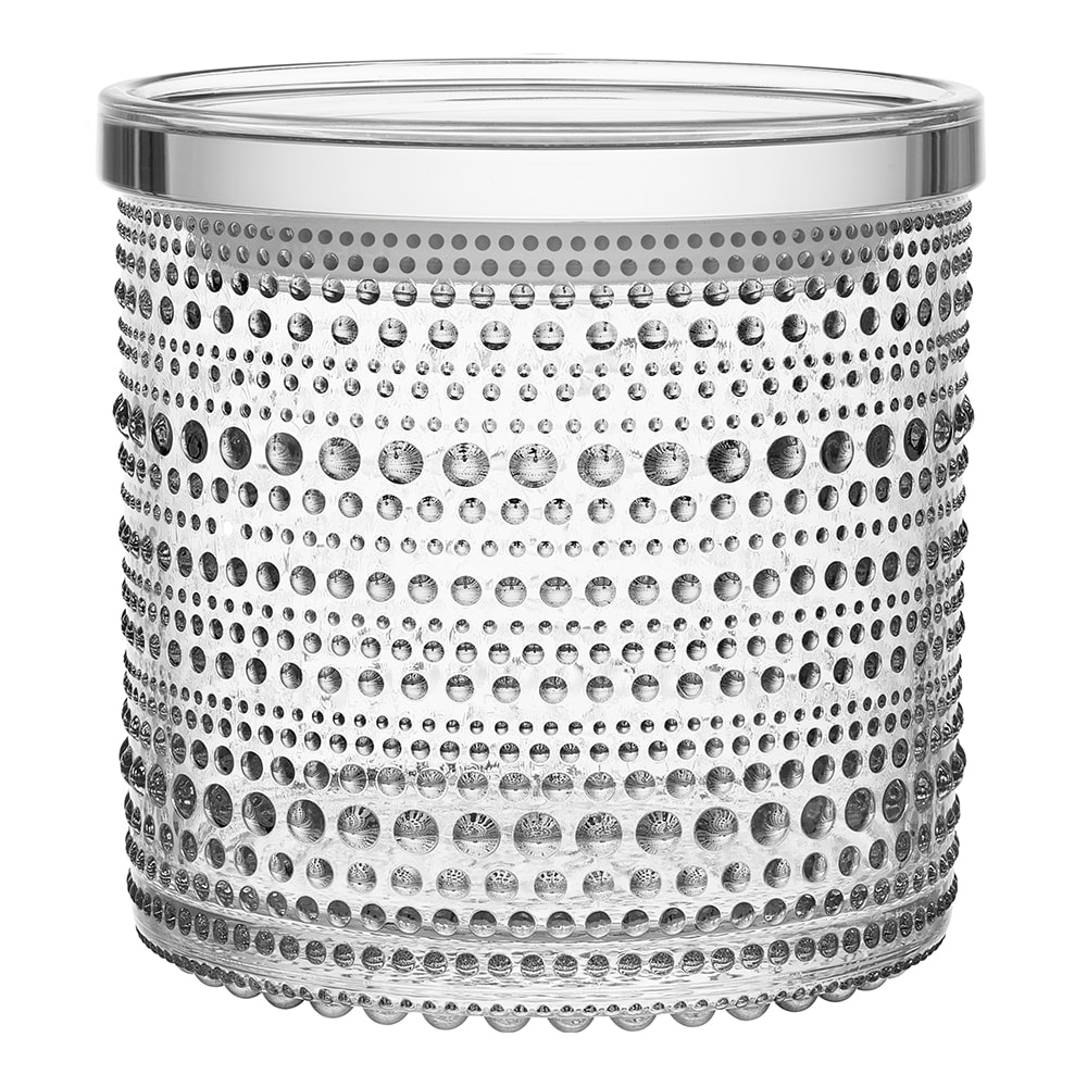 Kastehelmi Burk med lock 11 cm Klar