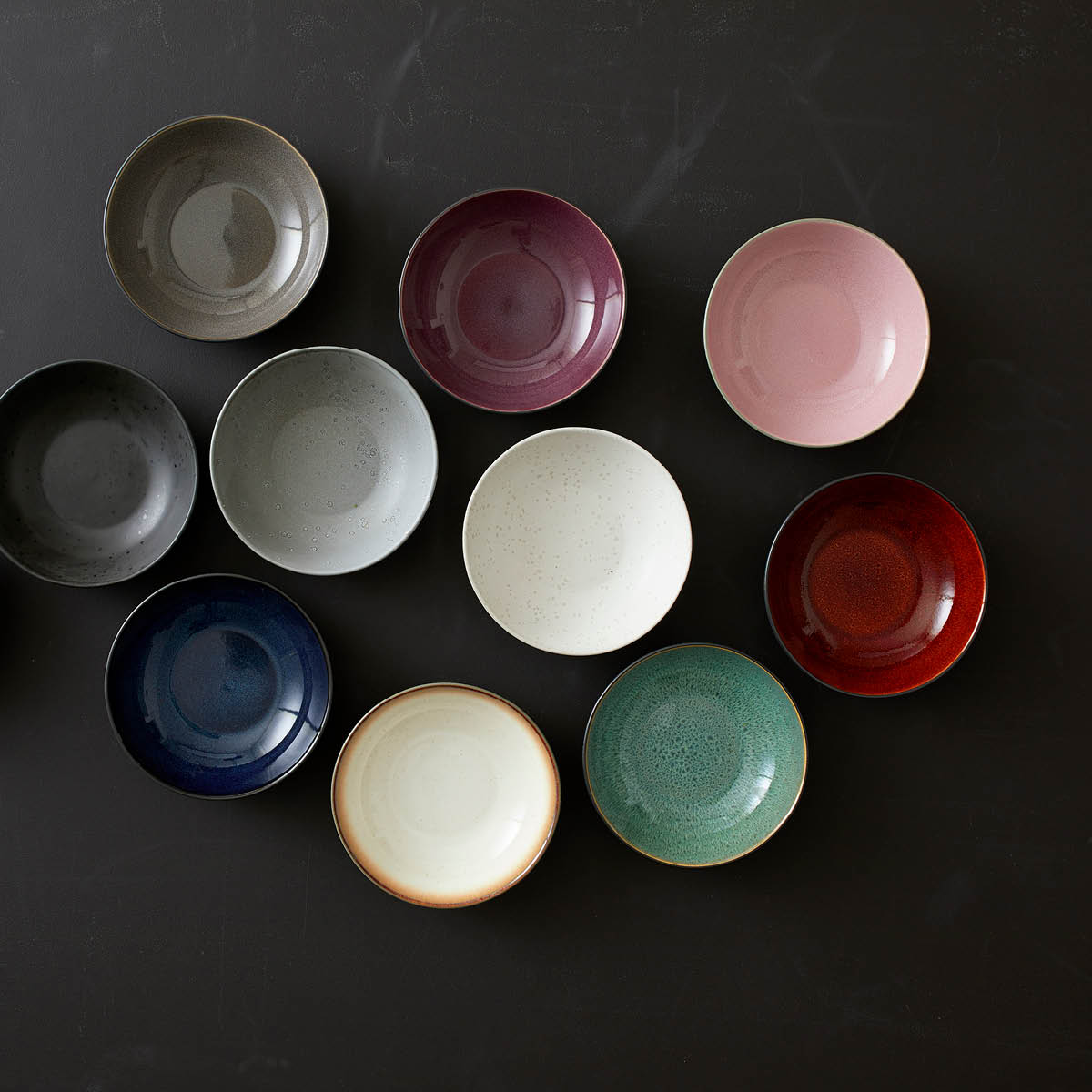 Pastaskål 20 cm Svart/Mörkblå