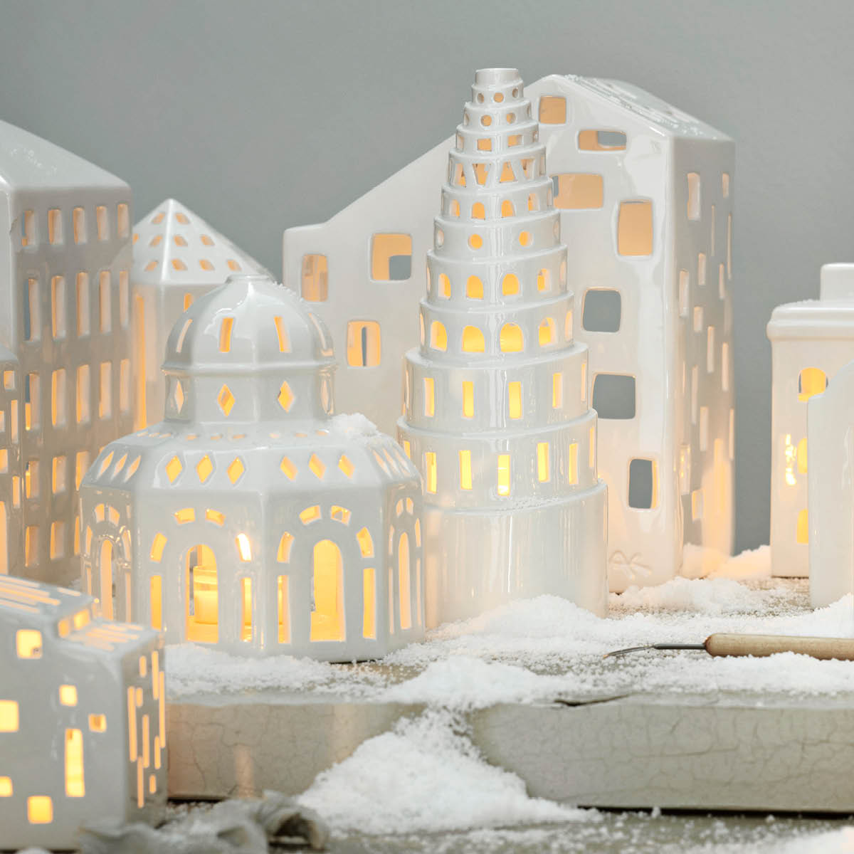 Urbania Ljuslyka Glassalen 14,5 cm Vit