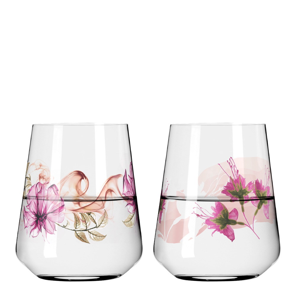 Sommersonett Vattenglas 2-pack Rosa