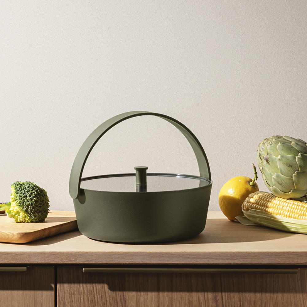 Green Tools Ångskål för mikrovågsugn Grön