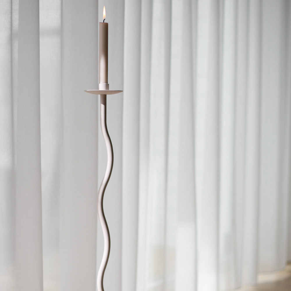 Curved Ljusstake 85 cm Sand