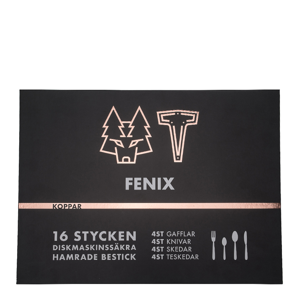 Bestickset 16-delar Fenix Koppar-Rosé