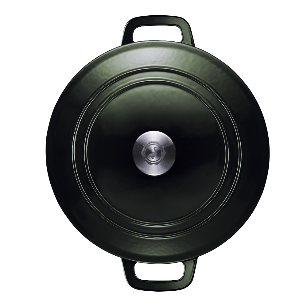 Stenfors Gjutjärnsgryta rund 4,4 L Grön
