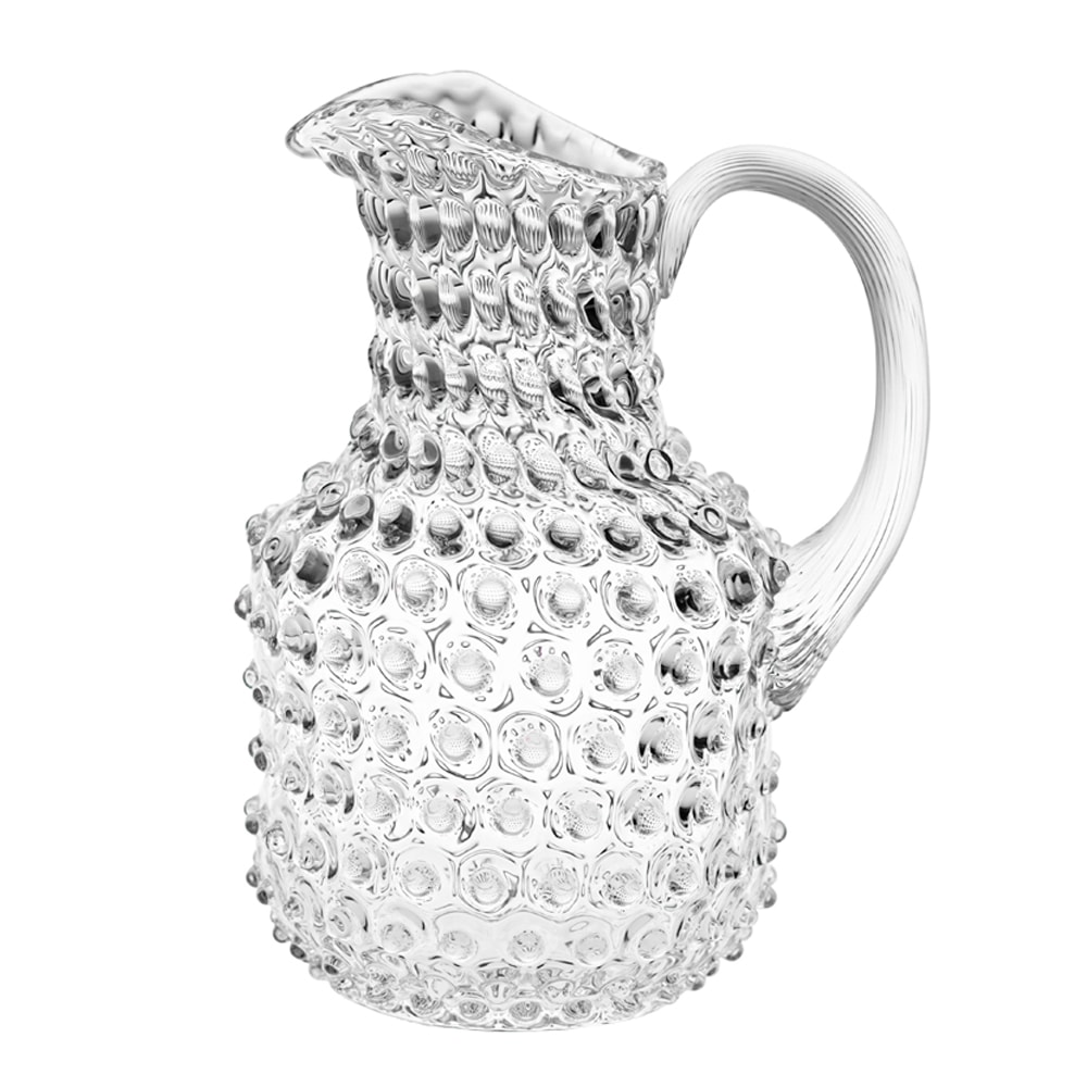 Hobnail Square Karaff 2 L Crystal