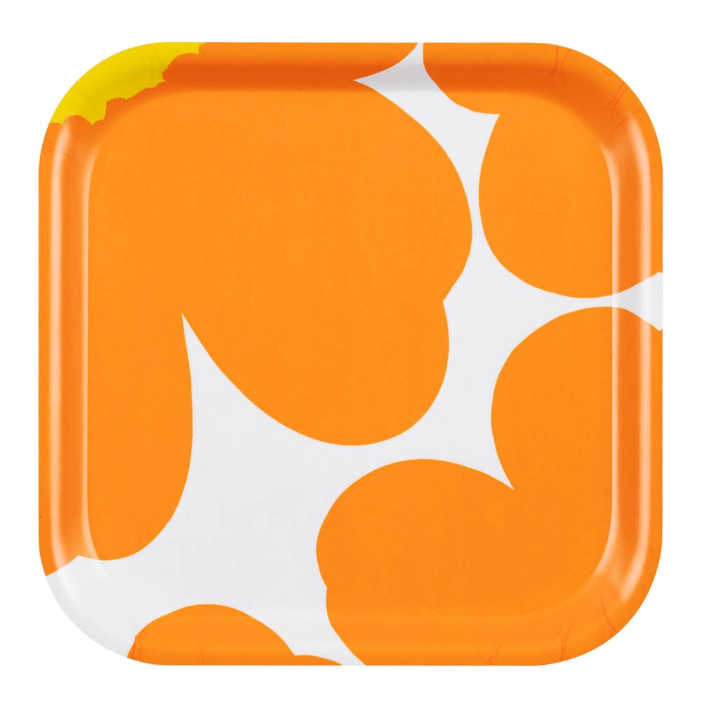 Oiva Unikko 60-års Jubileum Bricka 20x20 cm Orange