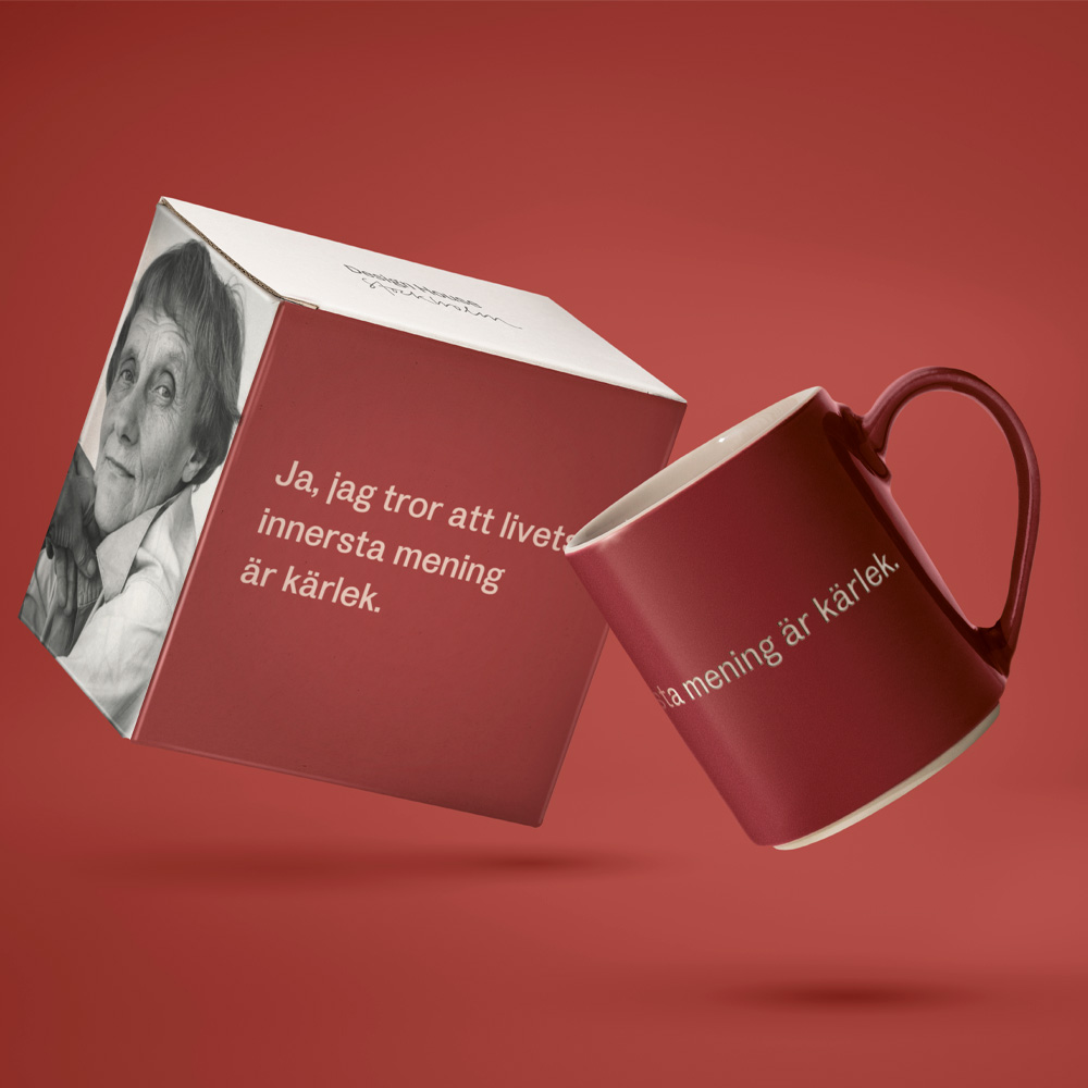Astrid Lindgren Mugg Ja, jag tror att livets innersta�?Röd