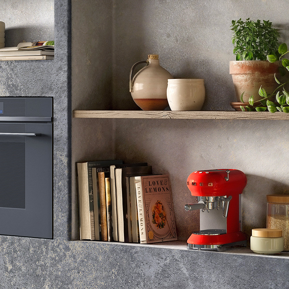 Smeg 50's Style Espressomaskin Röd