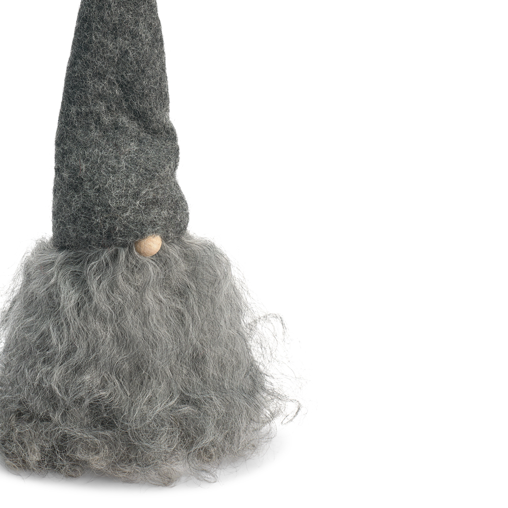 Skäggtomte Gotland Stor 30 cm Grå