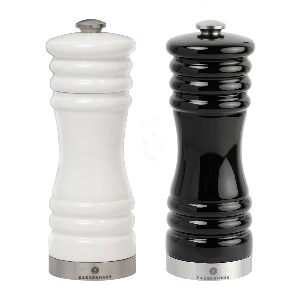 München Kvarnset Salt och Peppar 15 cm Svart/Vit/Stål