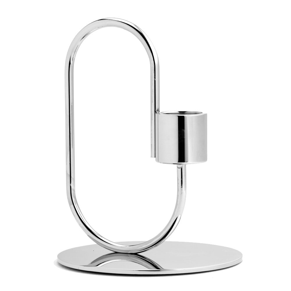 Swoop Ljusstake 13 cm Silver